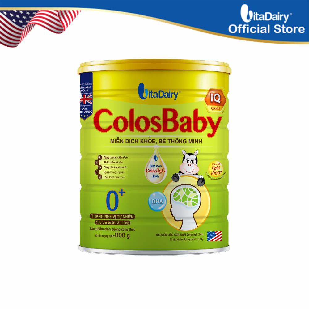Sữa Bột Colosbaby IQ Gold 0+ 800g/lon