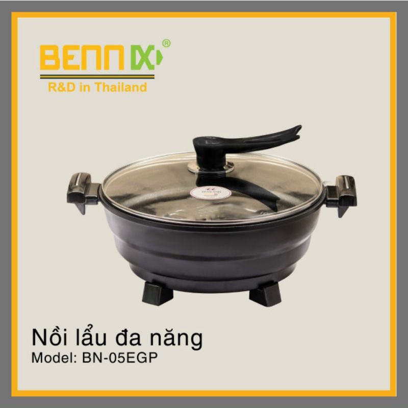 Nồi lẩu điện xào nấu đa năng Bennix Thái Lan-BN-05EGP dung tích 5L bảo hành 24tháng