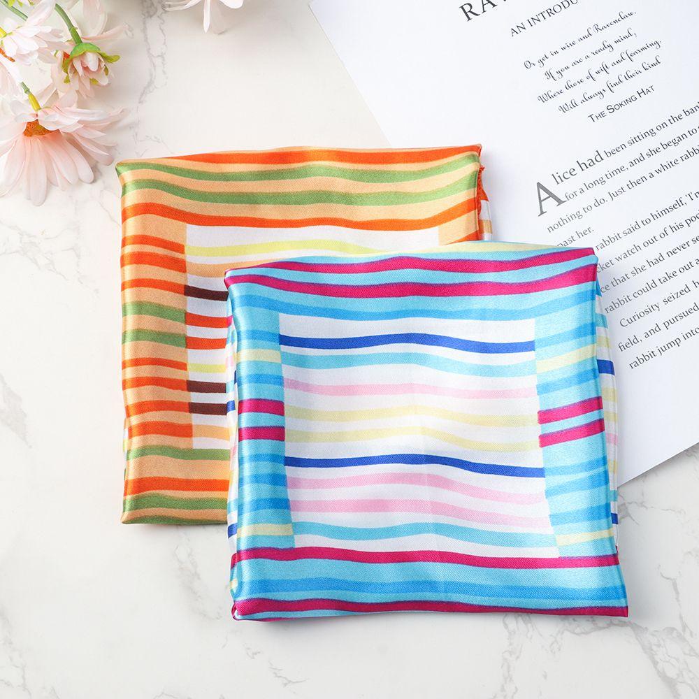 Khăn Quàng Cổ Hình Vuông Bằng Lụa Satin Thanh Lịch Cho Nữ
