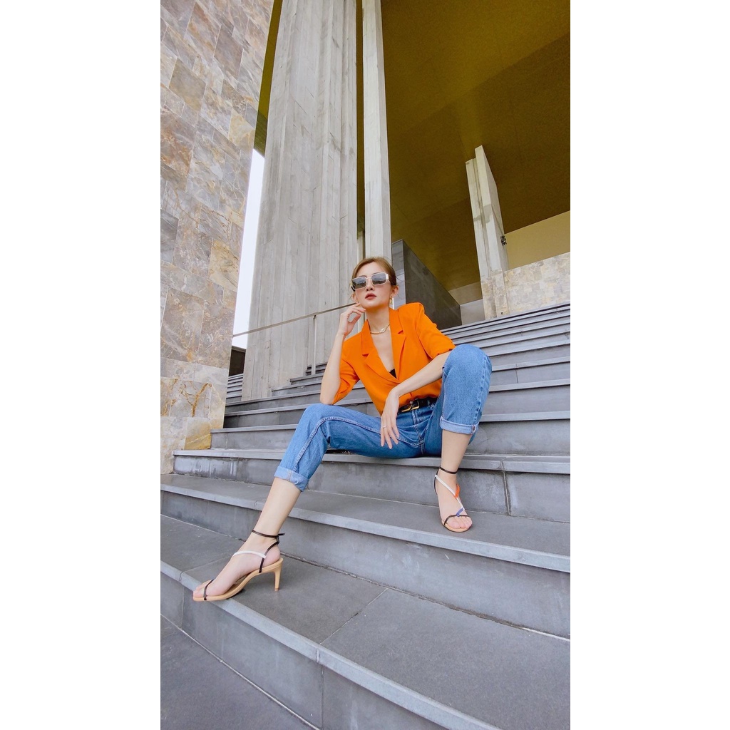 Áo Vest Nữ Màu Cam Tay Dài LAKING HOUSE | BigBuy360 - bigbuy360.vn