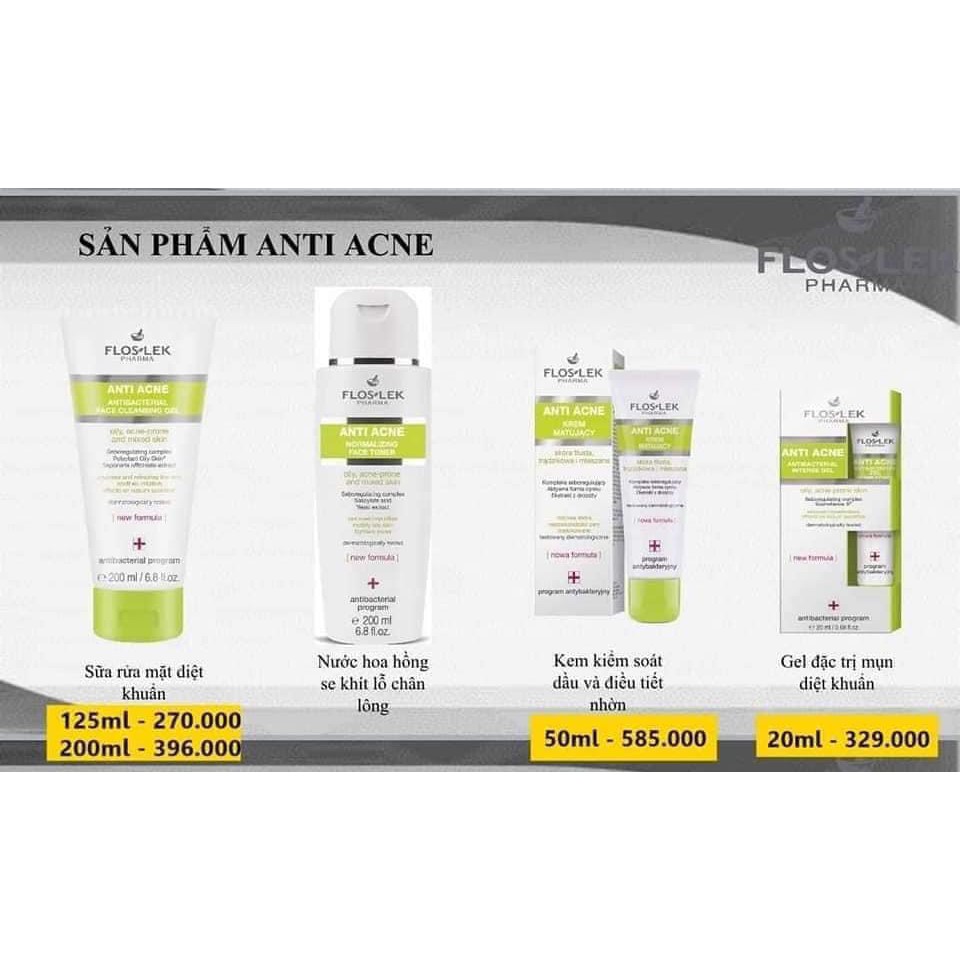 Bộ sản phẩm Floslek Anti Acne cho da mụn Kiểm soát ,cân bằng lượng dầu trên bề mặt da.Có tách lẻ - NguyenHuong Store | BigBuy360 - bigbuy360.vn