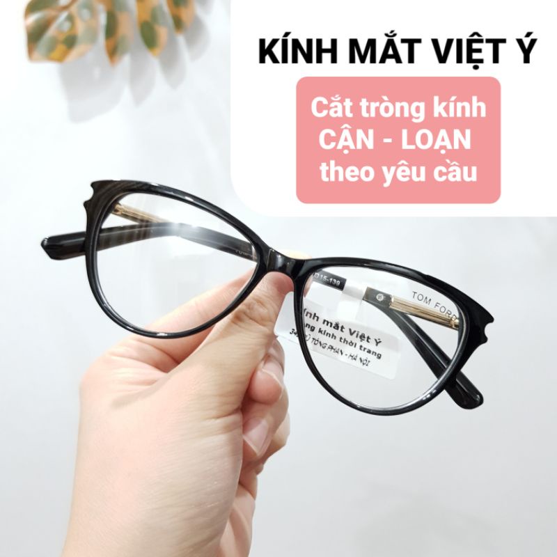 Gọng kính mắt mèo lắp sẵn tròng 0 độ