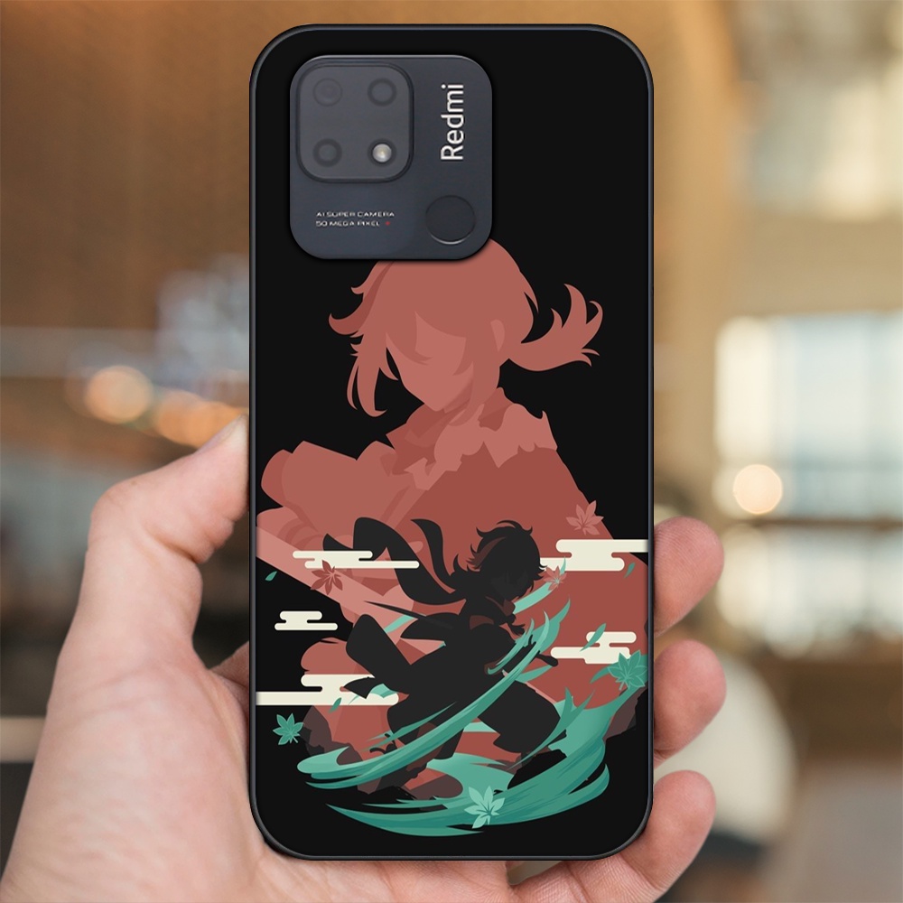 Ốp lưng Xiaomi Redmi 10C viền đen in hình Kazuha Genshin Impact