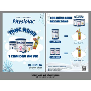 Sữa bột Physiolac số 1, 2, 3 900g Date 2023 [Mẫu mới]