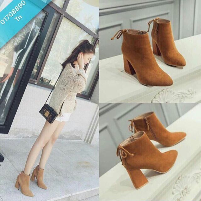 Boot lửng dây buộc sau hàng