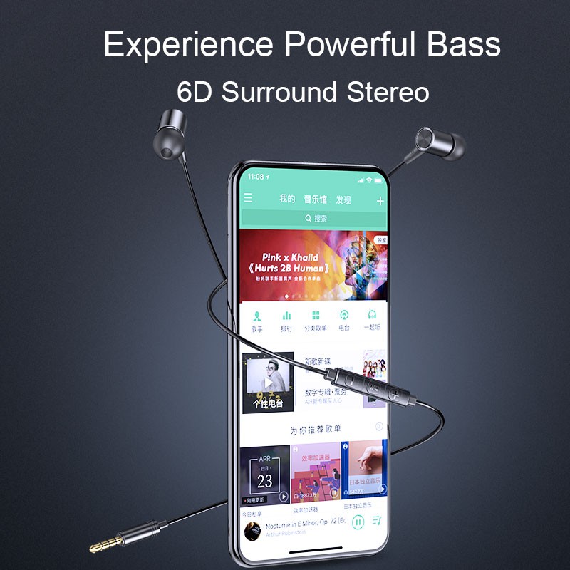 Tai Nghe Nhét Tai Có Dây Awei L2 Jack 3.5mm Âm Thanh Stereo Sống Động