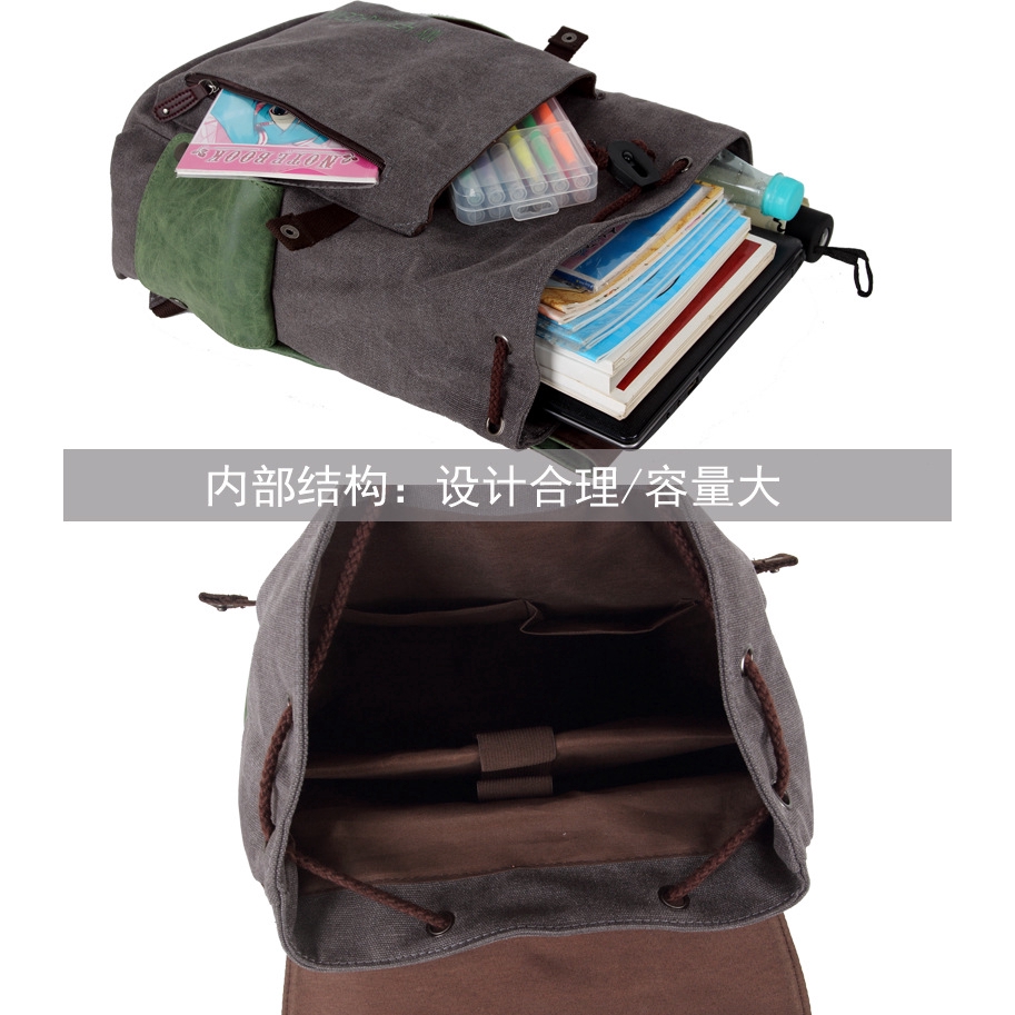 Ba lô canvas họa tiết hoạt hình Anime demon slayer kamado tanjirou kamado nezuko agatsuma zenitsu