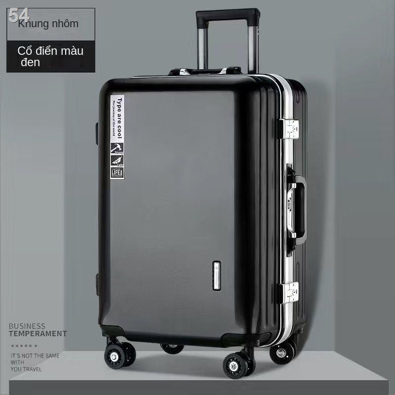 （Hộp kéo）Vali Kangaroo 24 inch vỏ xe đẩy khung nhôm bánh đa năng nam và nữ cabin 20 28 thời trang