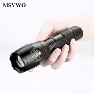 Telescopic Flashlight Long Range XML-T6 LED Torch Light Zoom For Camping Fine