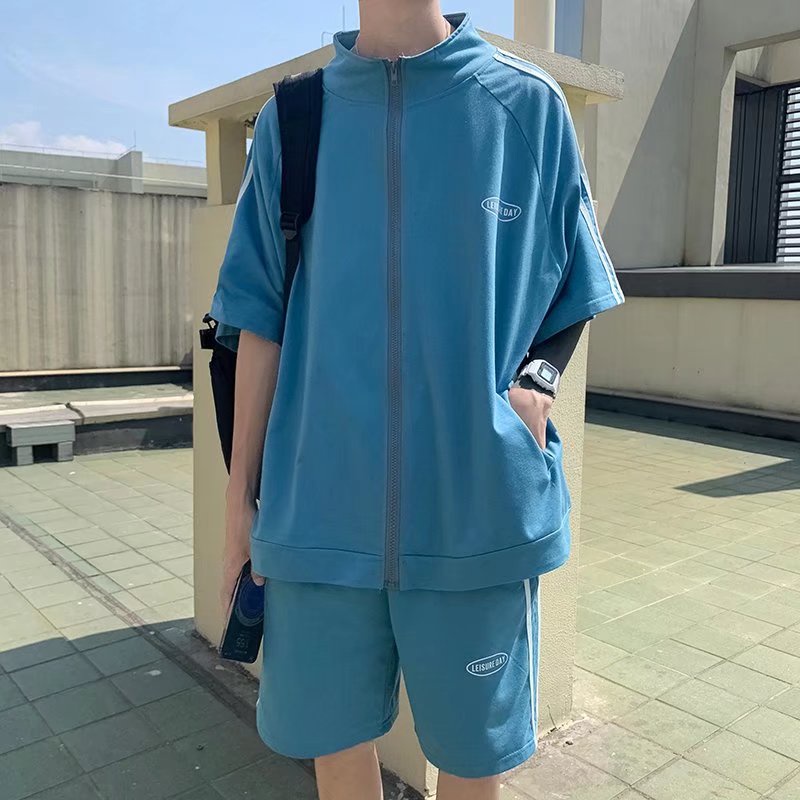 Set Đồ Thể Thao Nam Nữ Dáng Rộng đồ bộ nam Thiết Kế Đơn Giản đồ bộ thể thao nữ Phong Cách Hàn Quốc Thời Trang bộ thể thao nam mùa hè Cá Tính Quần áo nam