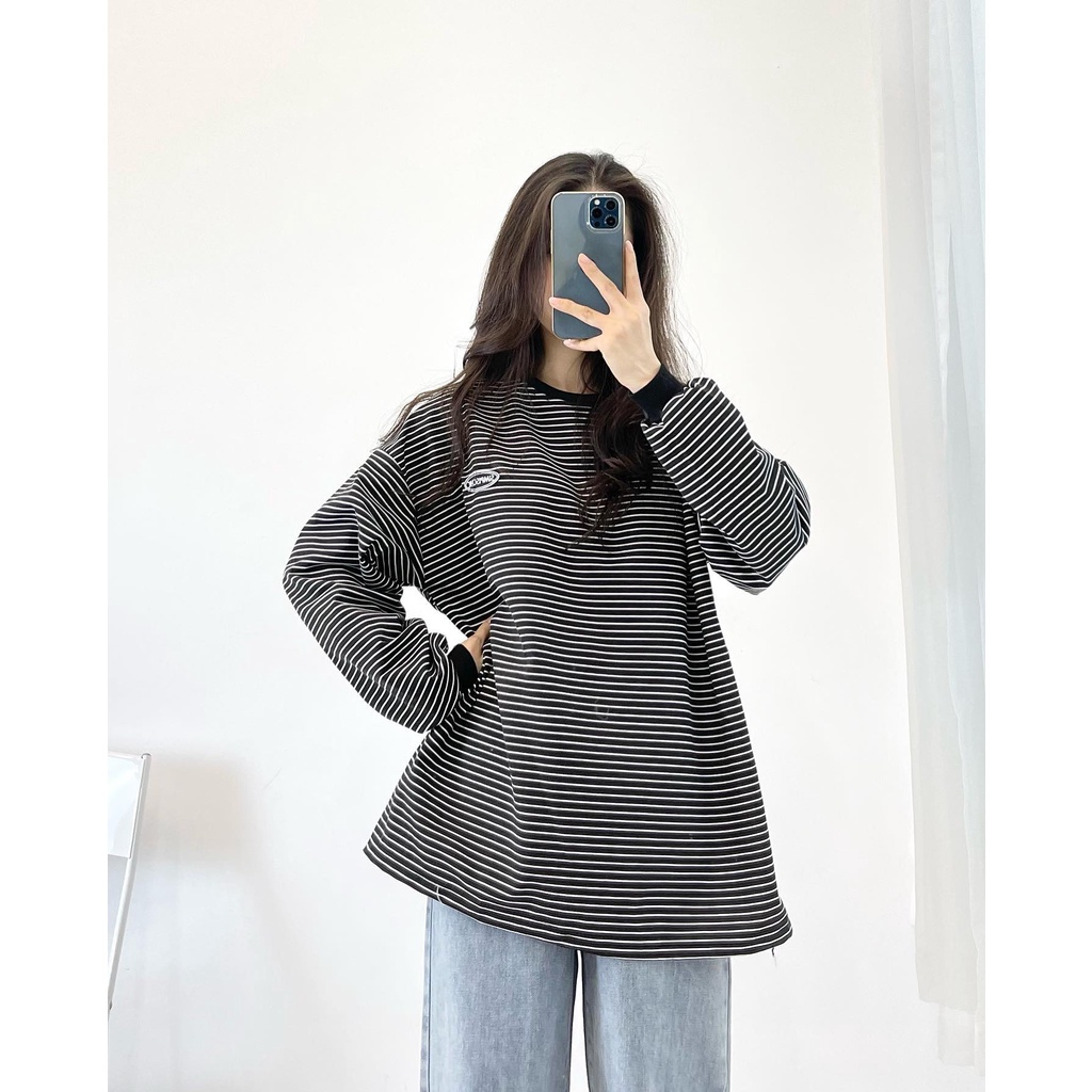 (FREESHIP) áo thun dài tay kẻ sọc nhỏ miho.house