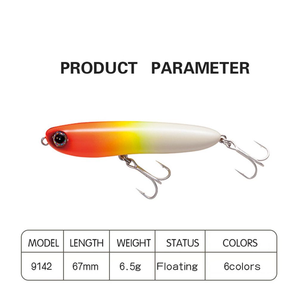 Mồi Câu Cá Nhân Tạo 67mm 6.5g Có Móc Câu Tiện Dụng