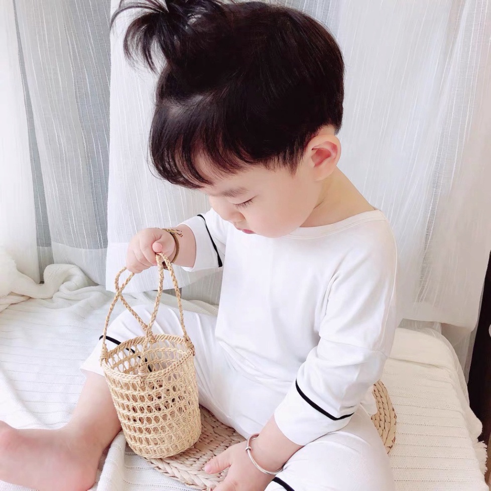 Bộ Quần Áo Trẻ Em Minky Mom Lửng Bo Viền Tay Chân Nhiều Màu Cho Bé Chất Thun Lạnh Siêu Mềm Mịn Mát