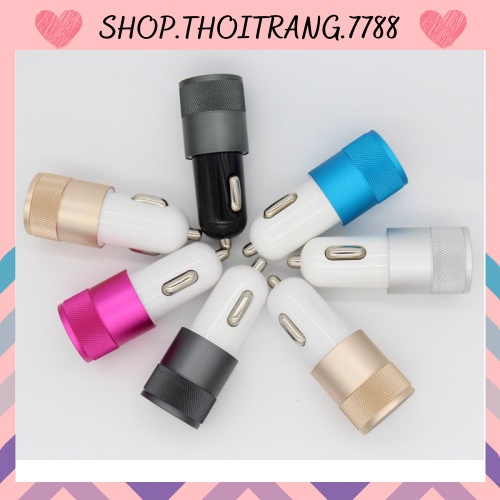 [❌GIÁ HỦY DIỆT⛔] Tẩu Sạc Nhanh 2 Cổng Usb Dc 2.1a Cho Xe Ô Tô 88154