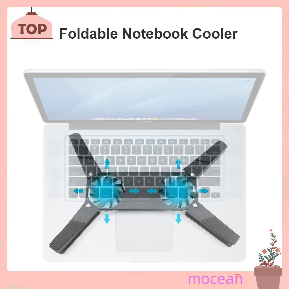 Mocean Laptop Cooler with 2 Fans USB Powered Foldable Cooling Pad for Notebook PC