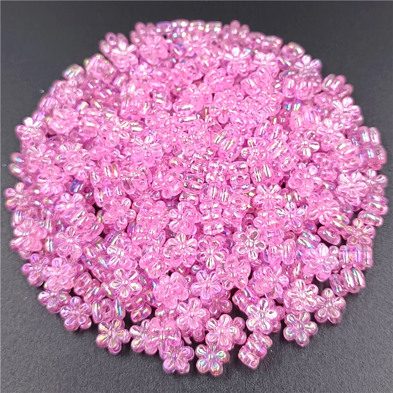 Set 80 Hạt Nhựa Acrylic 7mm Nhiều Hình Dạng Dùng Làm Trang Sức Thủ Công