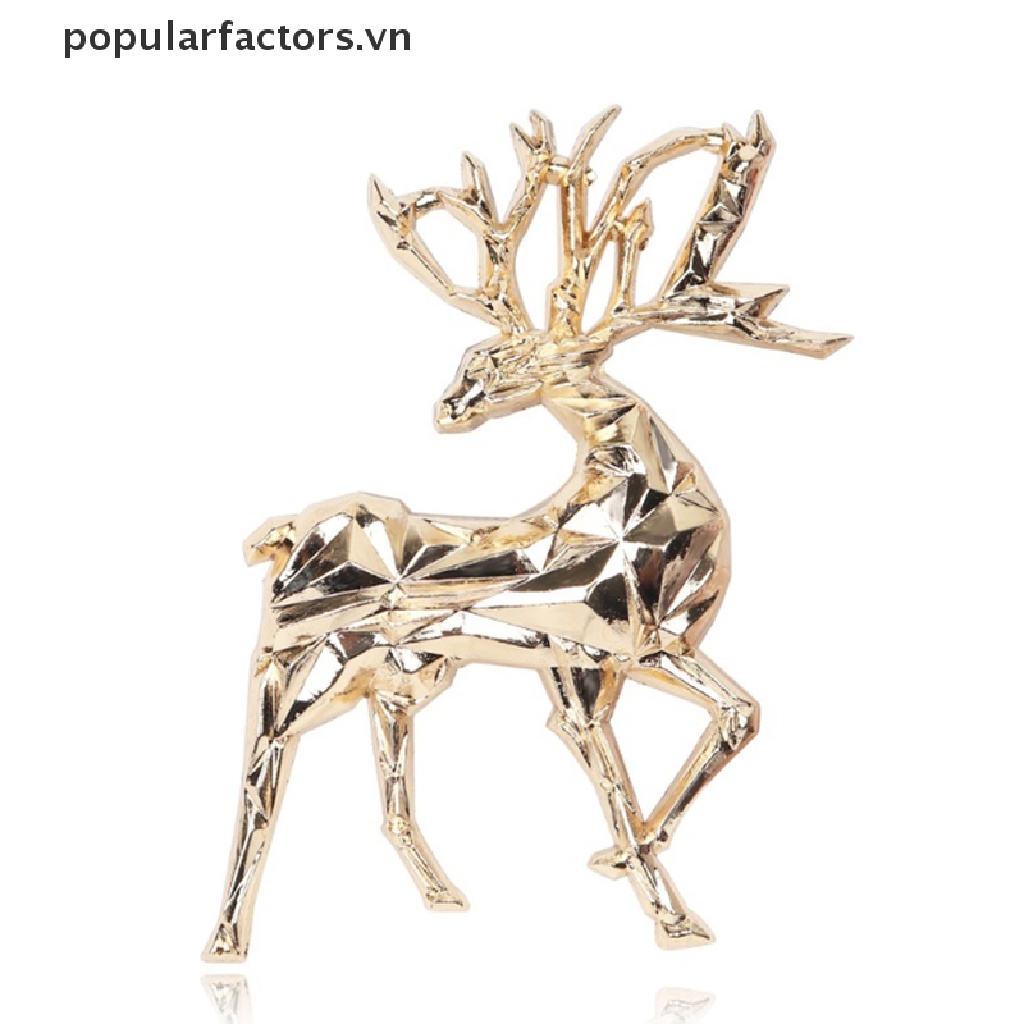 Ghim Cài Áo Hình Tuần Lộc Giáng Sinh Màu Vàng Dễ Thương Đa Năng