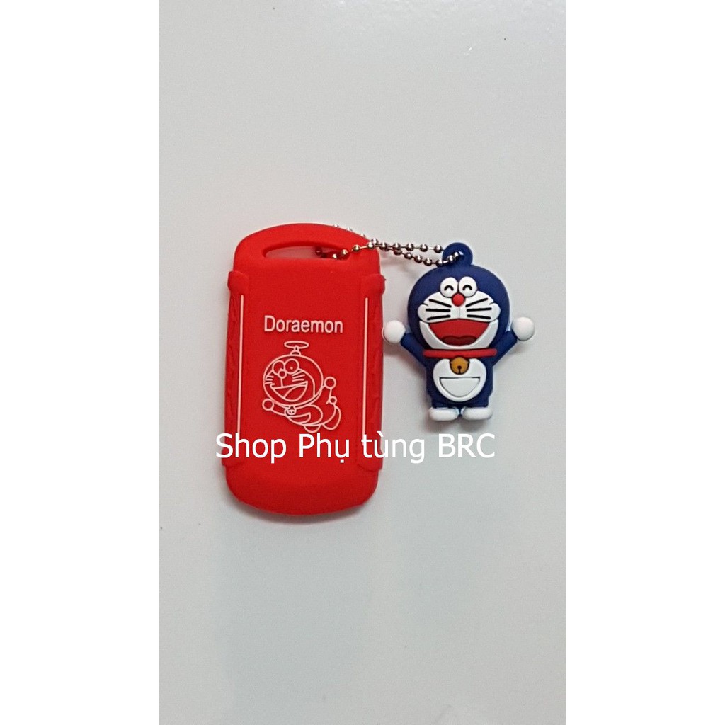 { Hai sọc} Bao da 2 sọc SMARTKEY 2 nấc công tắc DORAEMON ( bao da 2 sọc kèm dây móc hình Doraemon).