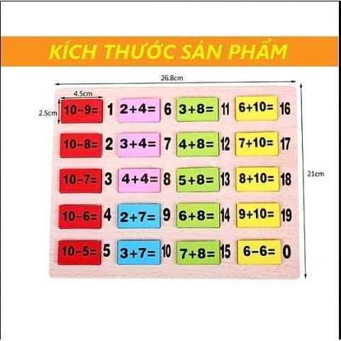 [HCM GIAO HỎA TỐC] - Đồ chơi gỗ bộ Domino toán học 110 quân cho bé thông minh - đồ chơi giáo dục cho trẻ