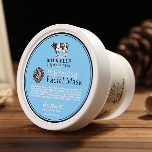 Mặt nạ sữa bò dưỡng trắng da cao cấp Beauty Buffet Scentio Milk Plus Whitening Q10 Facial Mask