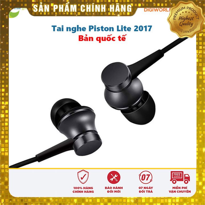 [Sale] [Bản quốc tế] Tai nghe Xiaomi Piston Lite 2017 jack 3.5mm có mic vỏ nhôm nguyên khối .