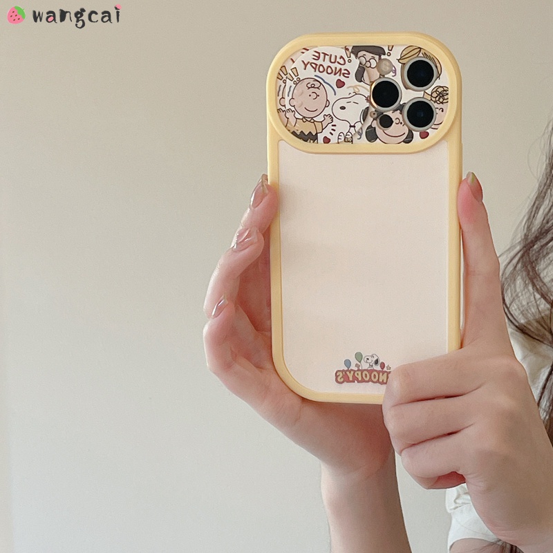 Ốp Điện Thoại Mềm Chống Sốc In Hình Chú Chó Snoopy Có Nắp Trượt Bảo Vệ Camera Cho iPhone 13 12 11 Pro Max XS Max XR X