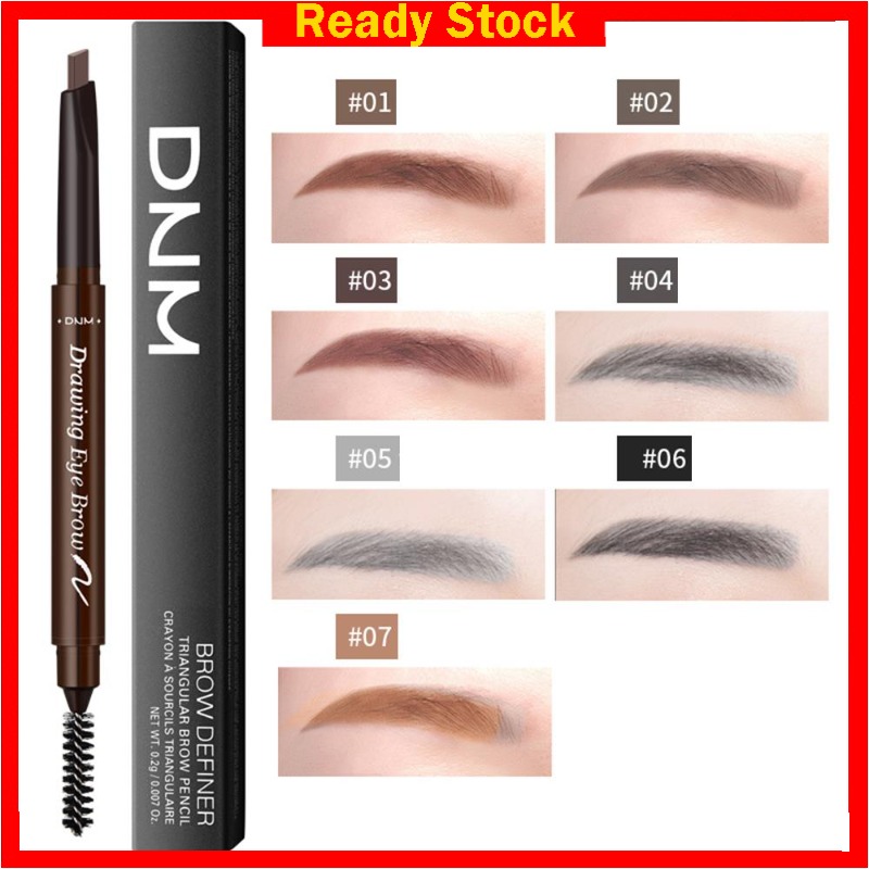  Bút kẻ lông mày tự động Dnm với 7 tùy chọn màu -gjs