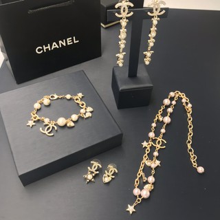 Bộ Trang Sức Đính Ngọc Trai Mạ Bạc 925 Phong Cách Vintage