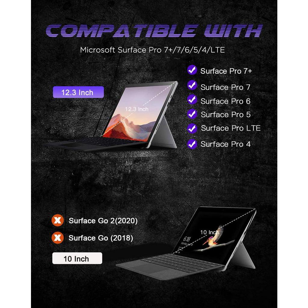 MOKO Giá Đỡ Chống Sốc Có Dây Đeo Cho Máy Tính Bảng Microsoft Surface Pro 7 + / Pro7 / Pro6 / Pro5 / Pro4 / Pro Lte