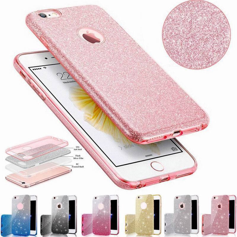 Ốp lưng điện thoại ốp lưng cứng pha lê lấp lánh 3 trong 1 PC / TPU 3 sáng bóng sang trọng cho iPhone 12 pro max 12 mini