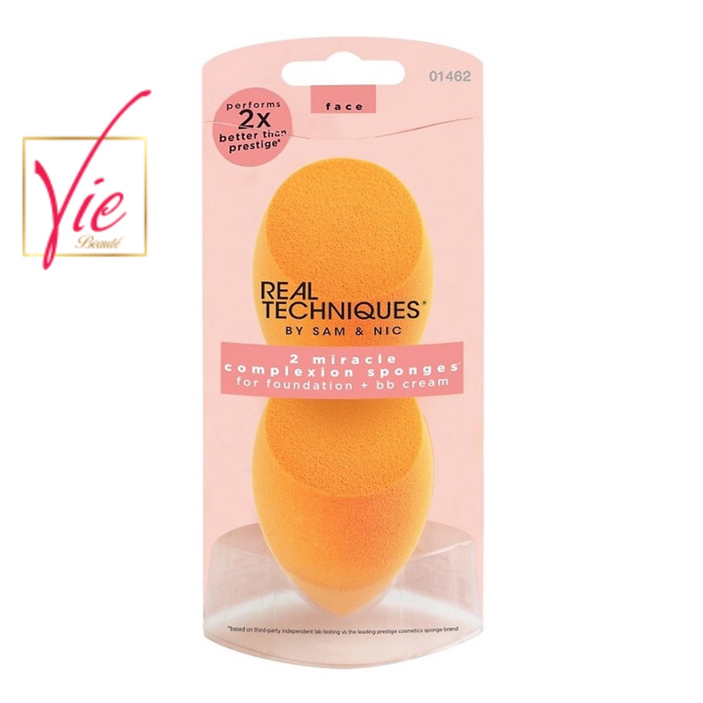 Mút Trang Điểm  Tán Nền REAL TECHNIQUES 2 Miracle Complexion Sponge 2 Cái