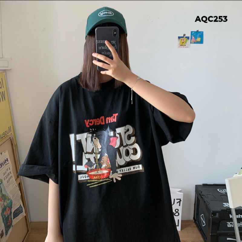 Áo thun tay lỡ unisex Tan Dercy