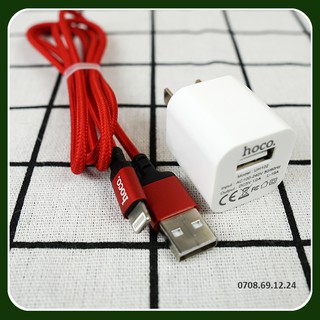 Combo Củ Sạc Hoco UH102 Và Cáp Sạc Hoco X14 - Cặp Đôi Hoàn Hảo