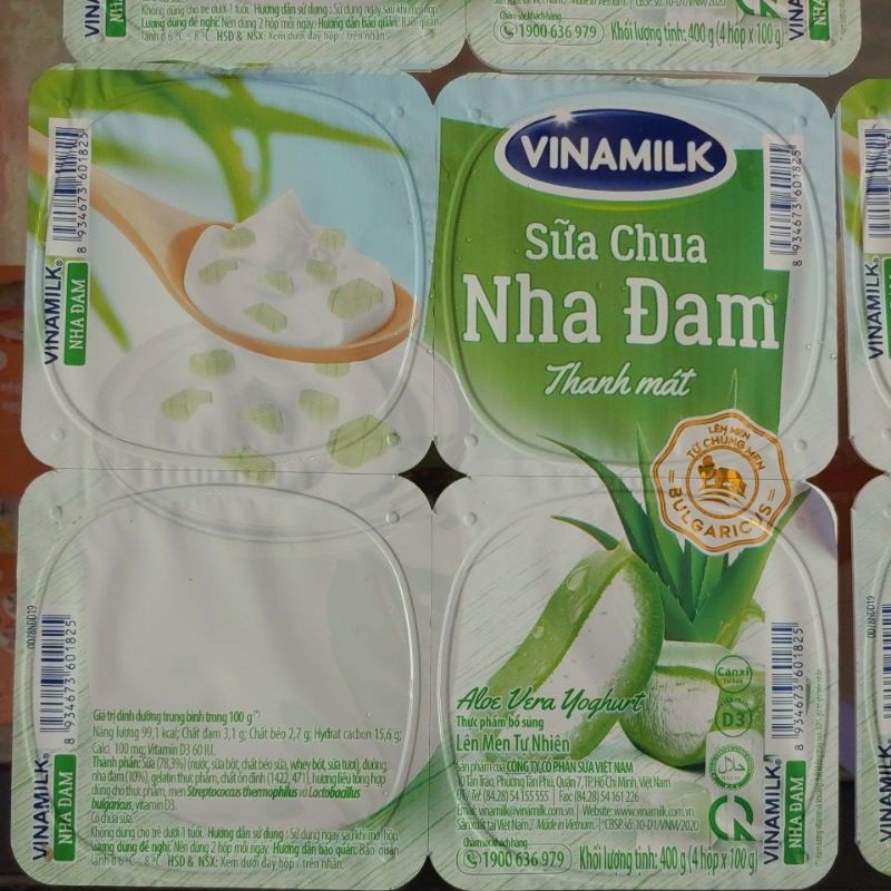 Sữa chua Vinamilk nha đam 4x100g