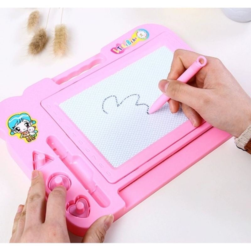 Bảng viết tự xóa thông minh, bảng gạt tự xóa nhiều màu sắc cho bé - Loại to sịn