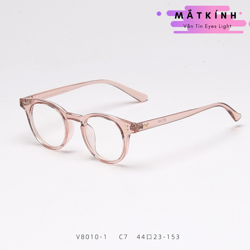 Mắt kính thời trang Eyes Light T430 gọng kính cận nam nữ mắt tròn càng nhựa chữ V 2 chấm gốc | BigBuy360 - bigbuy360.vn