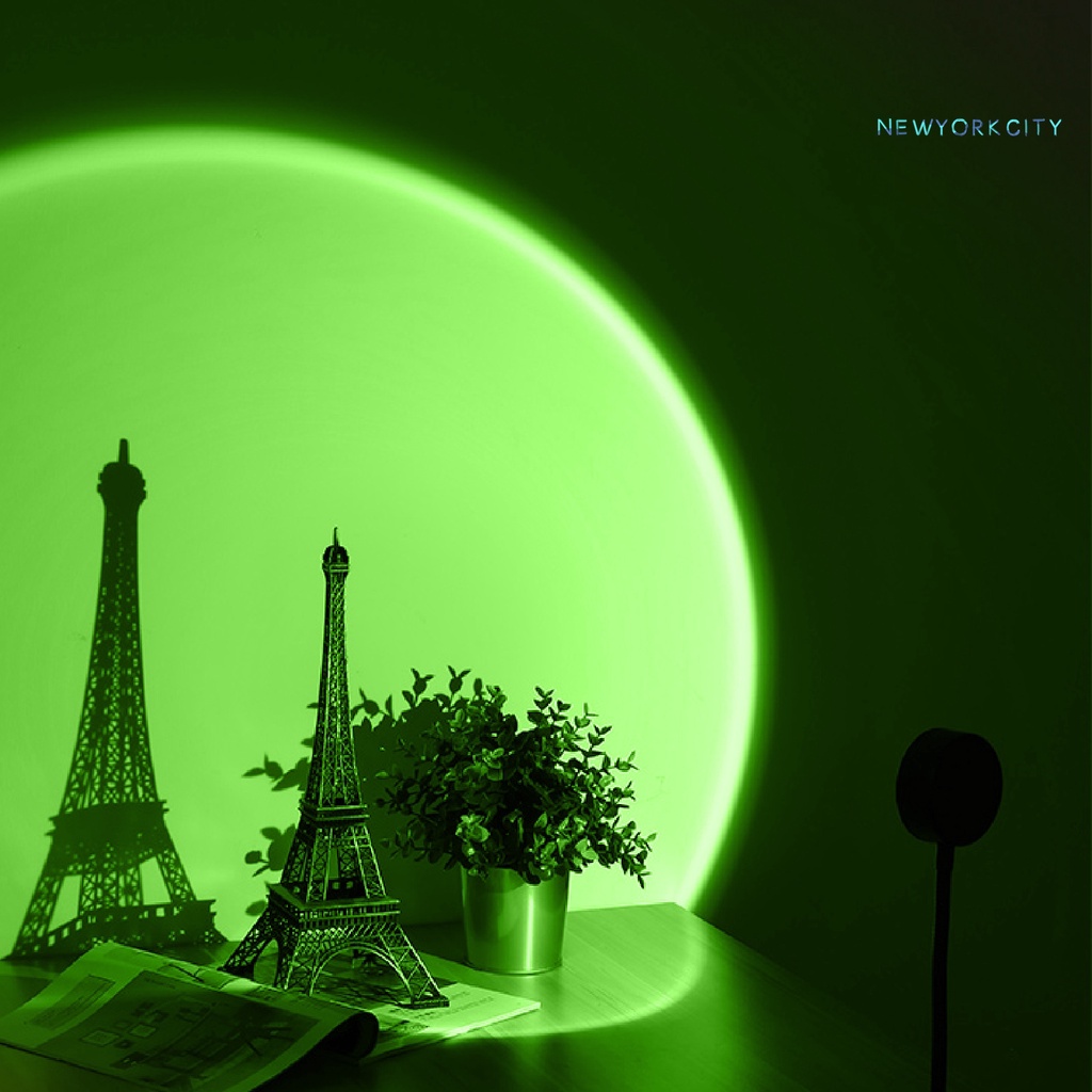 Bộ Đèn Chiếu Màu Cầu Vồng RGB Sạc Cổng USB Điều Khiển Từ Xa