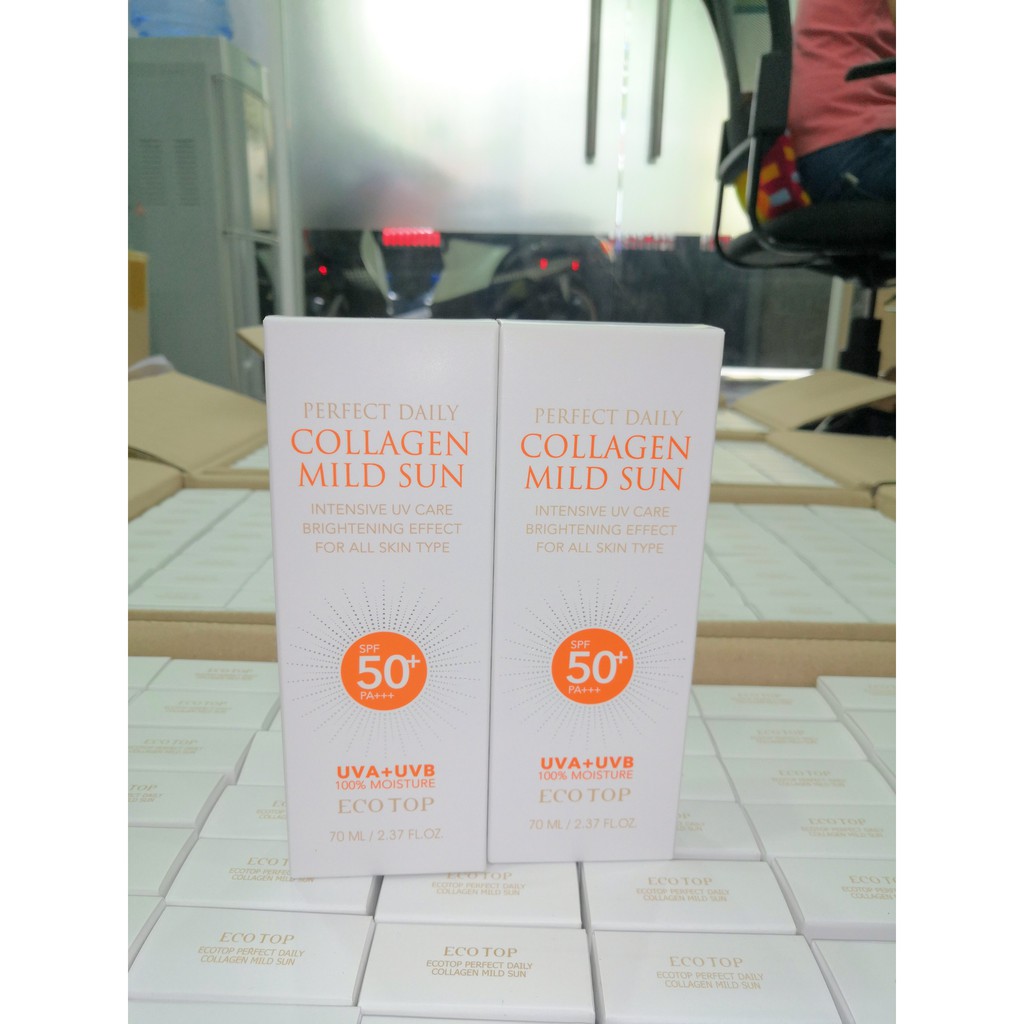 [CHÍNH HÃNG 100%]  Kem chống nắng Ecotop Perfect Daily Collagen Mild Sun SPF50 70ml