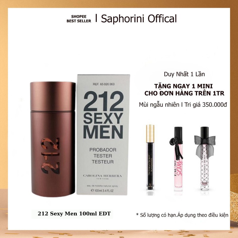 Nước Hoa nam Sexy 212, Nước Hoa Carolina Herrera 212 Sexy Men EDT 100ml Chính Hãng Nam