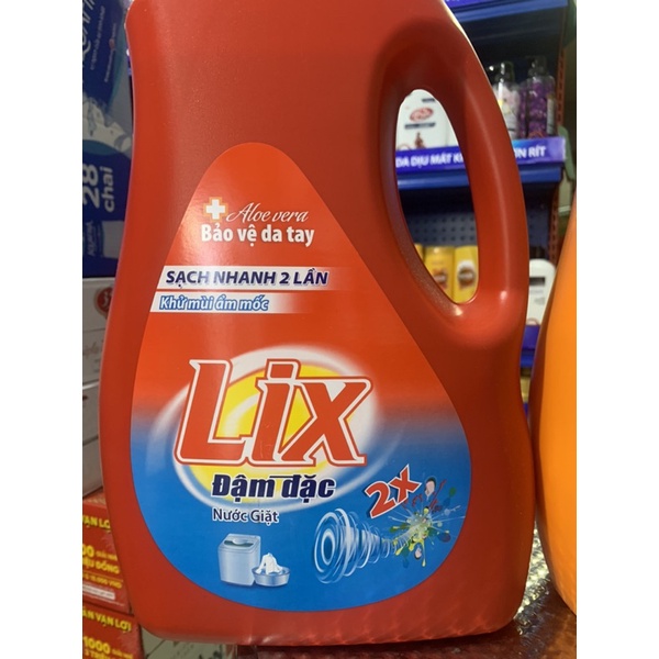 Combo 2 chai nước giặt Lix hương hoa đỏ/cam 3.8kg