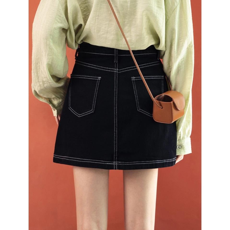 Chân váy chữ A viền chỉ trơn, chân váy nữ ngắn basic tôn dáng siêu xinh CV11 (có ảnh thật) | BigBuy360 - bigbuy360.vn