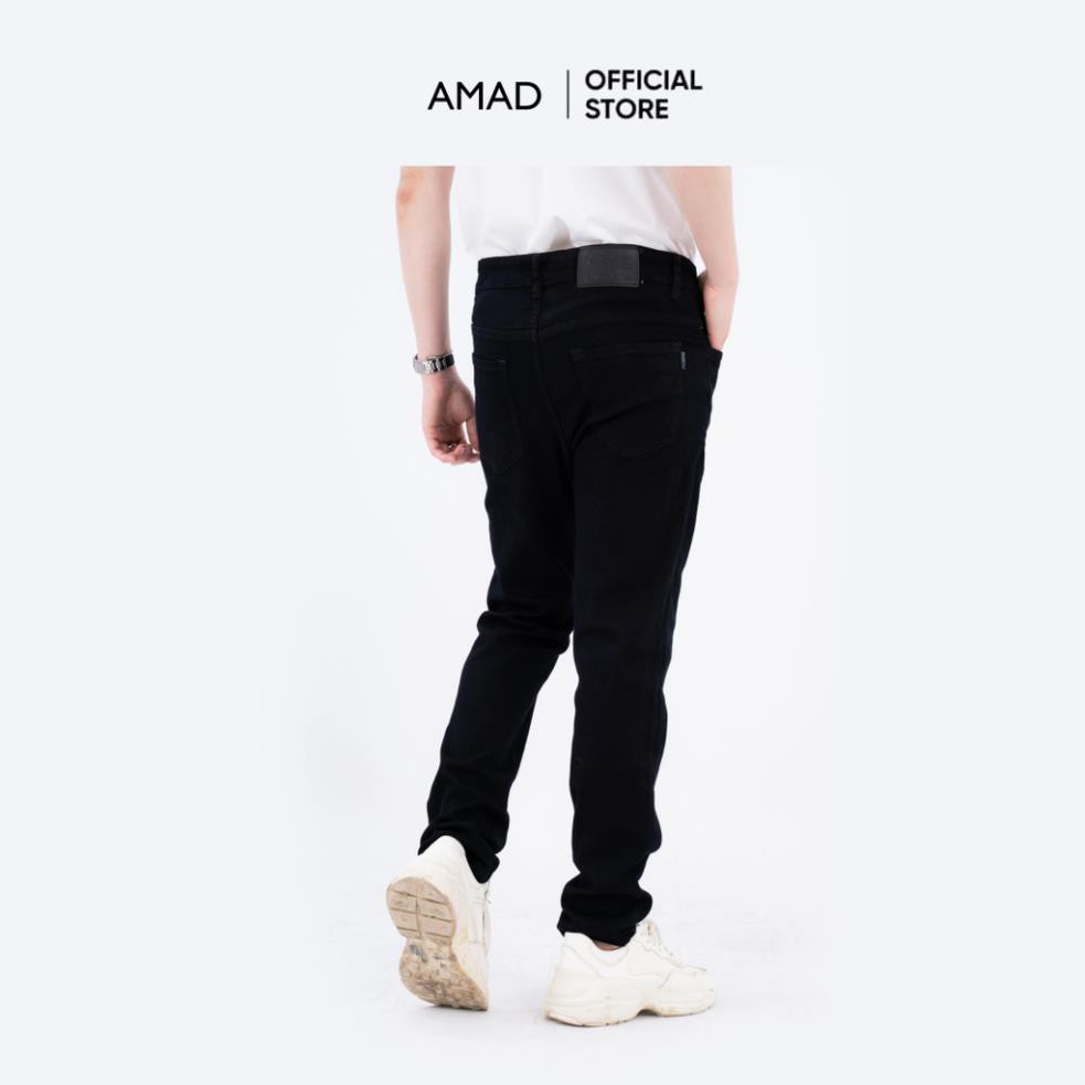 [Mã SRBACK010912 hoàn 20K xu đơn 50K] Quần jean nam đen trơn chất bò co giãn dáng ôm cao cấp size từ 50kg đến 80kg AMAD | BigBuy360 - bigbuy360.vn