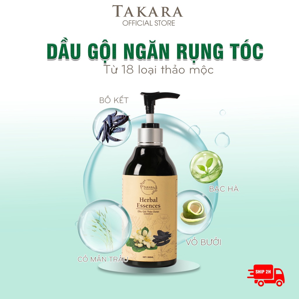 Dầu gội bồ kết Takara ngăn ngừa gãy rụng tóc giảm gàu, dầu gội thảo mộc thiên nhiên 100% dành cho phụ nữ sau sinh