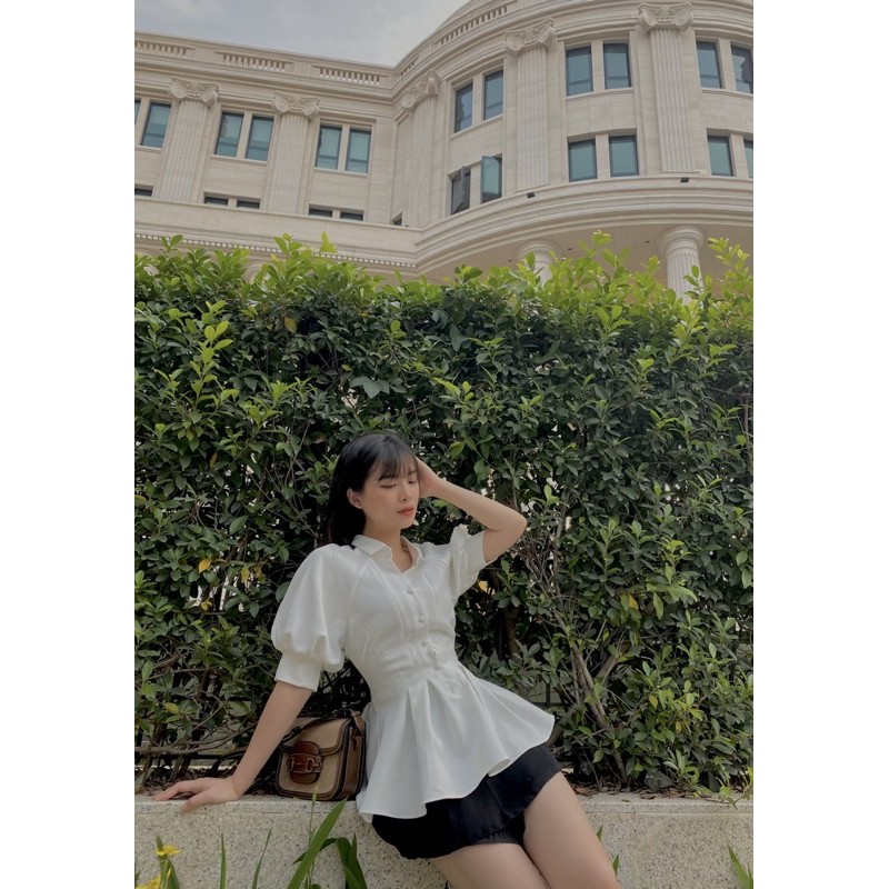 Daiya Blouse / Áo tay bồng xếp ly | BigBuy360 - bigbuy360.vn