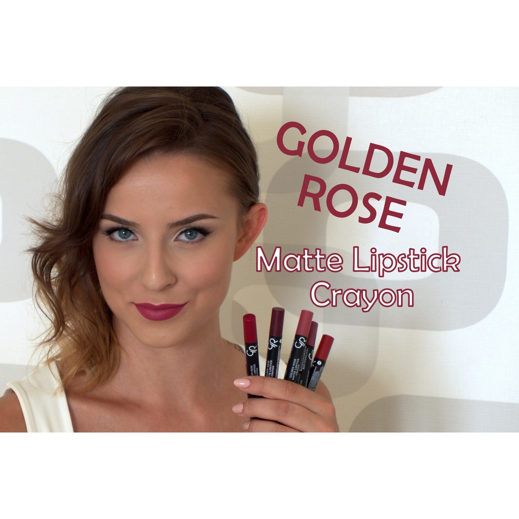 Son Bút Chì Lì Golden Rose Matte Lipstick Crayon