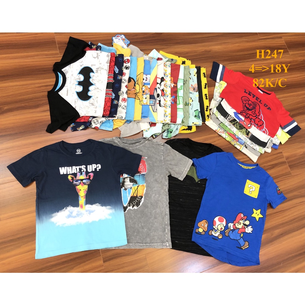 Mã H247: Áo bé trai cotton dư xịn nhiều hãng xuất dư xịn đẹp.