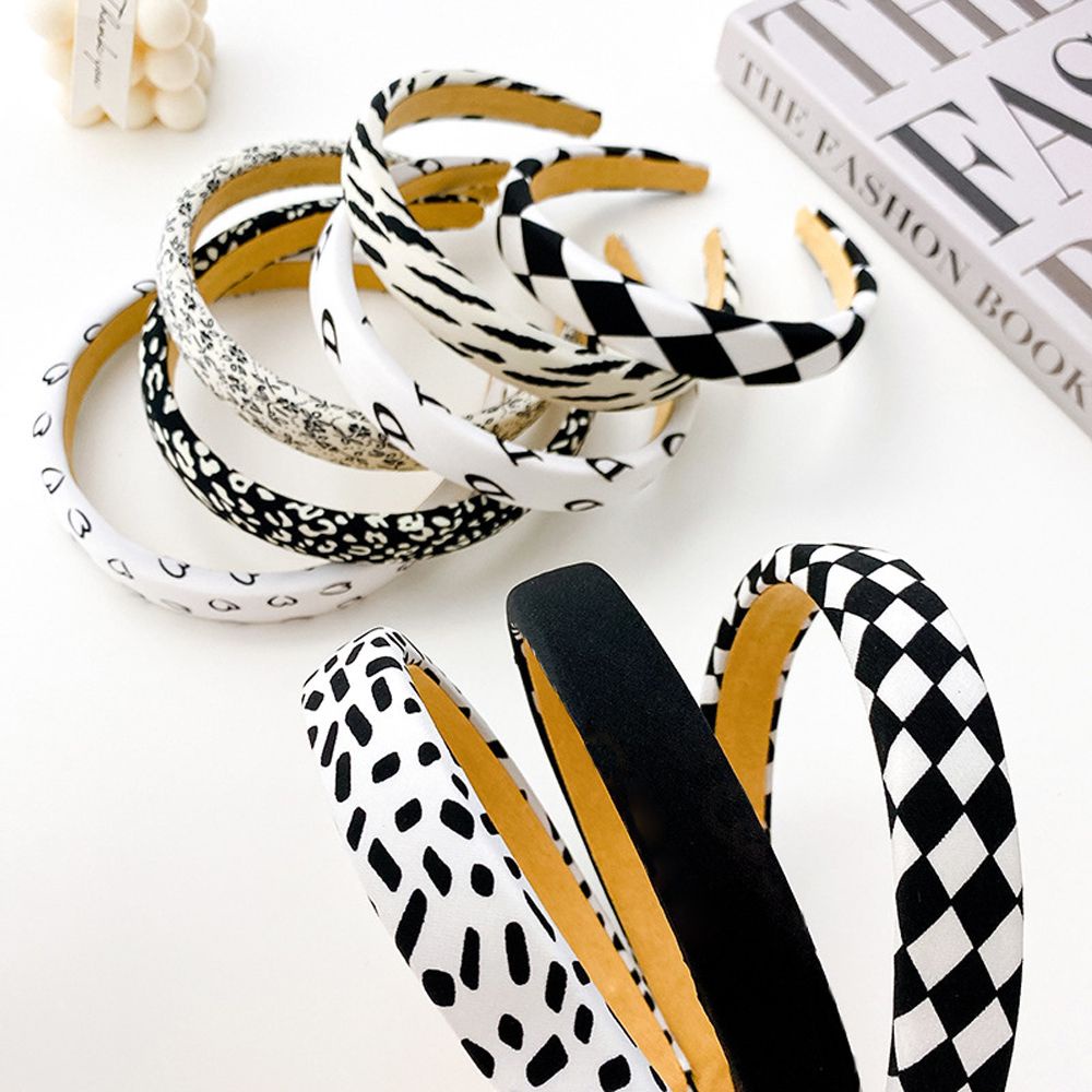 Băng đô cài tóc họa tiết da báo/hoa/trắng/đen thời trang Hàn Quốc cho nữ TAYLOR1