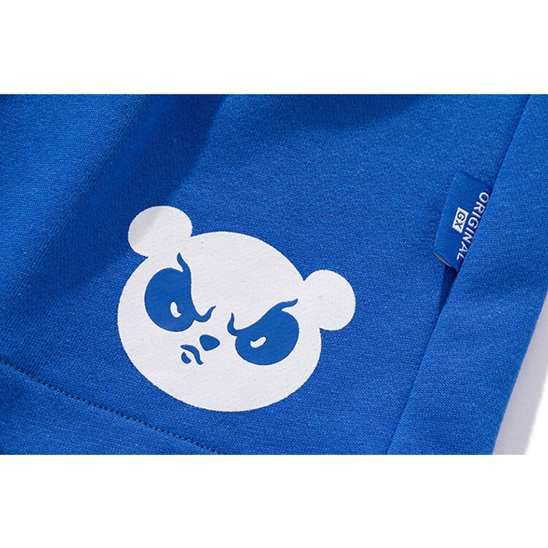 Quần Short Dây Rút Ống Rộng In Họa Tiết Đơn Giản Cho Nam