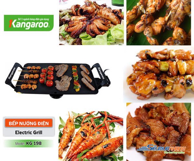 Bếp Nướng Điện Kangaroo KG198 BH 12 tháng Toàn Quốc