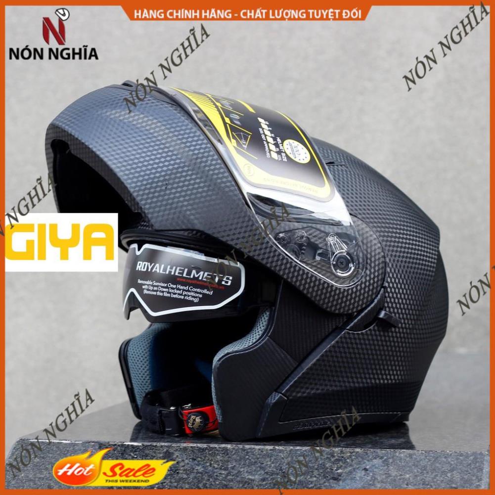 Nón bảo hiểm fullface có cằm Royal M179 đen nhám
